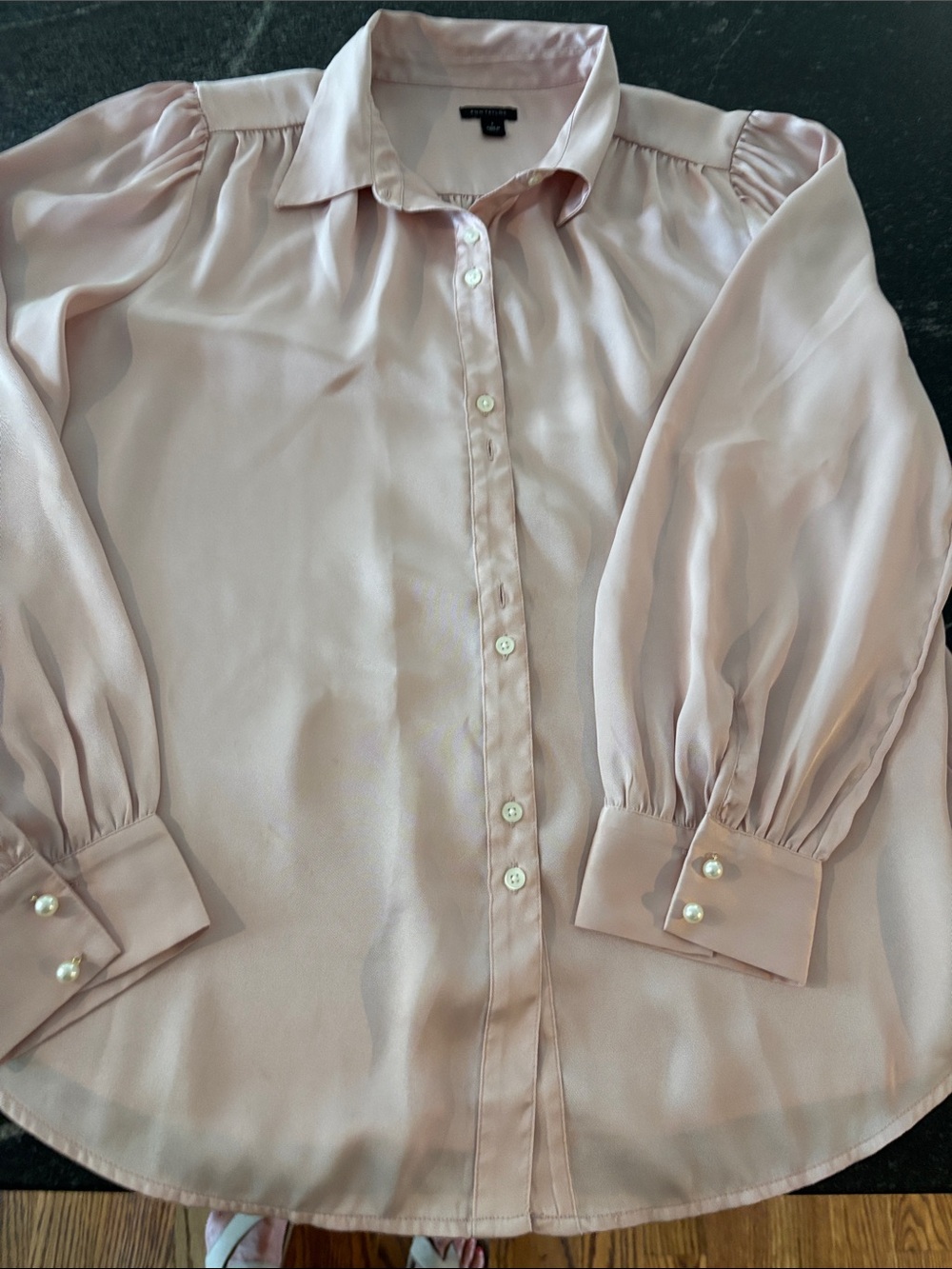 Ann Taylor pink dress blouse , L